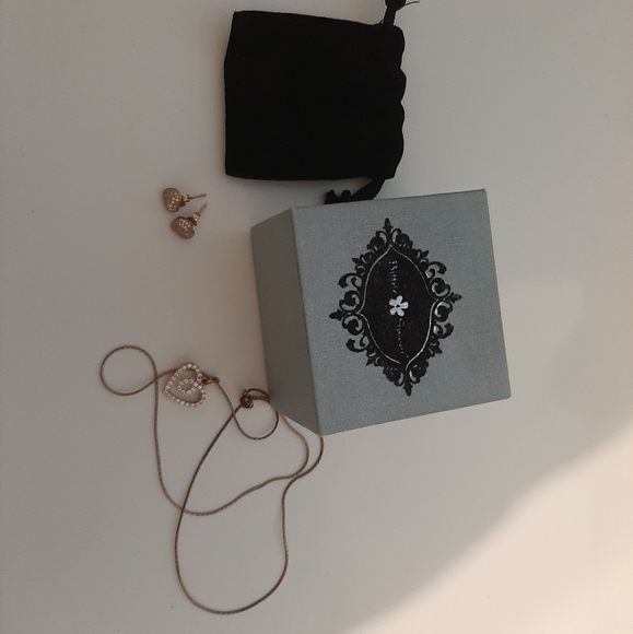 bittersweet Jewelry Bittersweet Rose Gold Heart Earrings And
